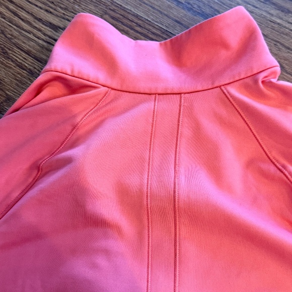 Under Armour ColdGear Quarter-Zip Pullover Athletic Top Neon Pink/Coral S/M - Picture 2 of 9